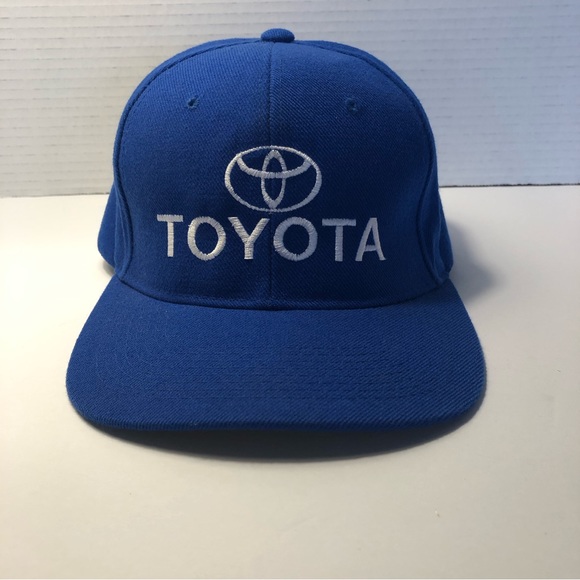 Toyota Embroidered Logo Cobalt Blue Wool Blend Hat Adjustable Strap Back Cap OS - Picture 2 of 8